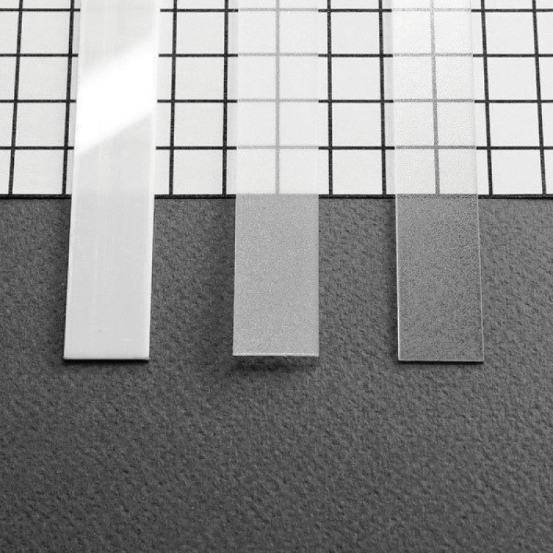 PC OPAL Stikls LED lentu profilam Veids: Matēts