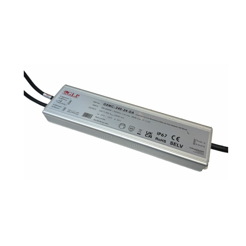 240W DALI Dimmējams LED Barošanas bloks 24V IP67