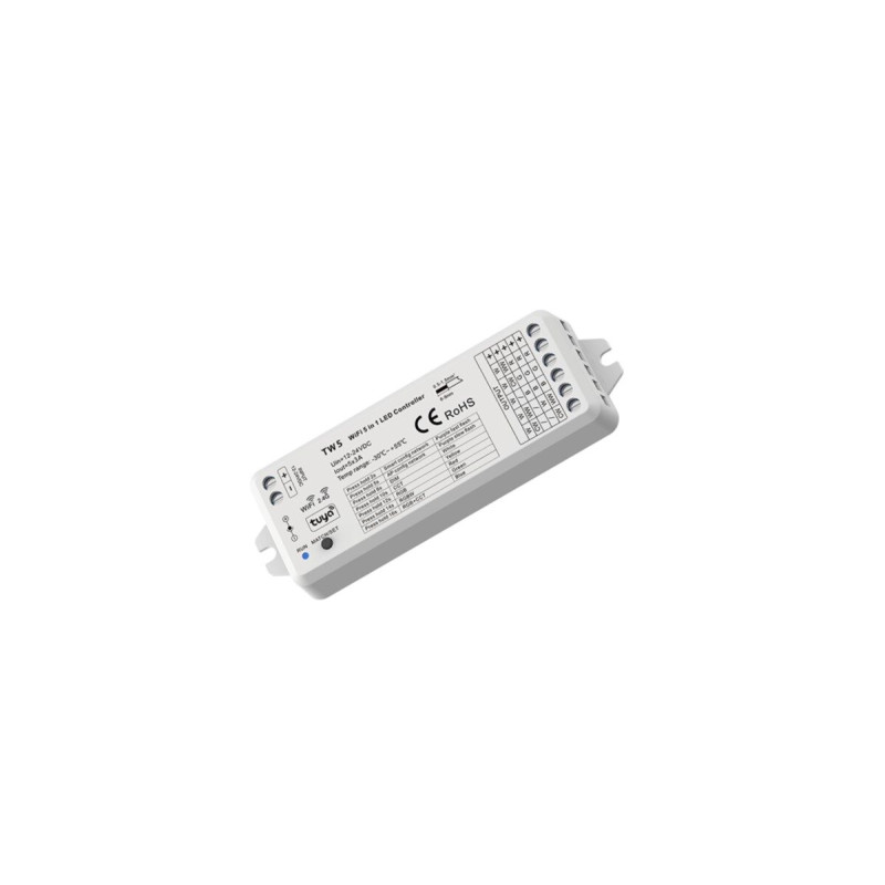 WiFi Tuya RF RGB/RGBW/RGB+CCT/5 Kanālu 1 zonas LED lentu Kontrolieris TW5