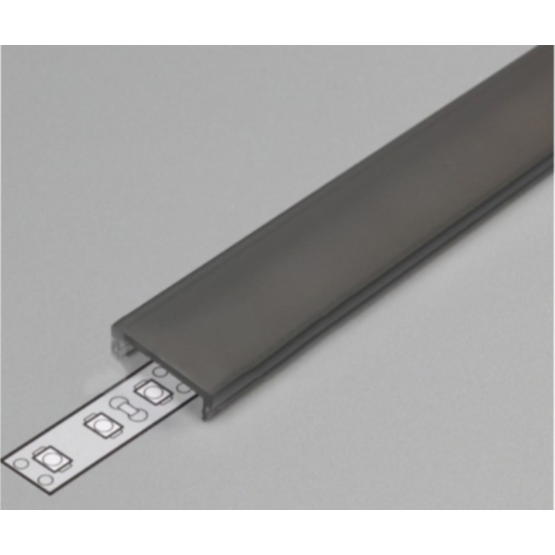 Aptumšots PC Nosegstikls Alumīnija profilam GROOVE10