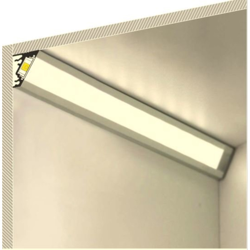 Alumīnija profils LED Lentām CORNER Garums: 2000mm